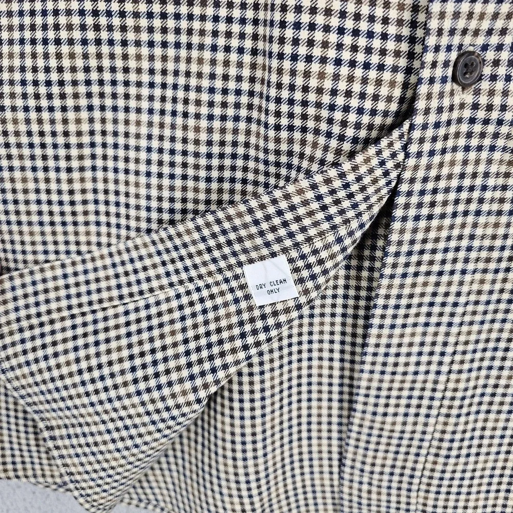 Polo Ralph Lauren Lowell Sport‎ Shirt Mens XL Beige Check Silk Cotton Button Up